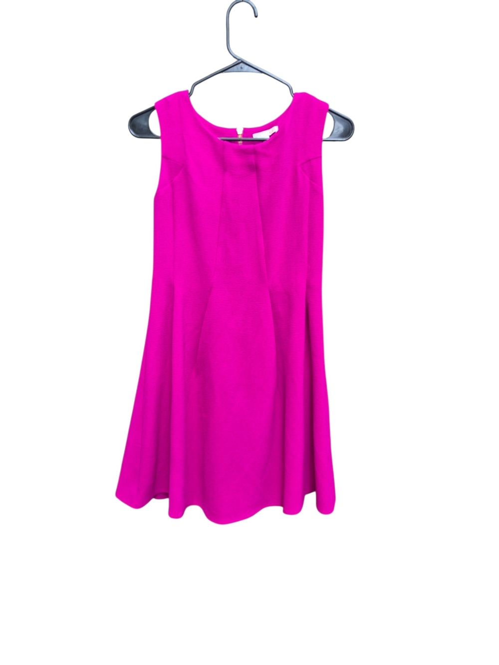 GB Fuchsia V-Neck Dress with Gold Zipper